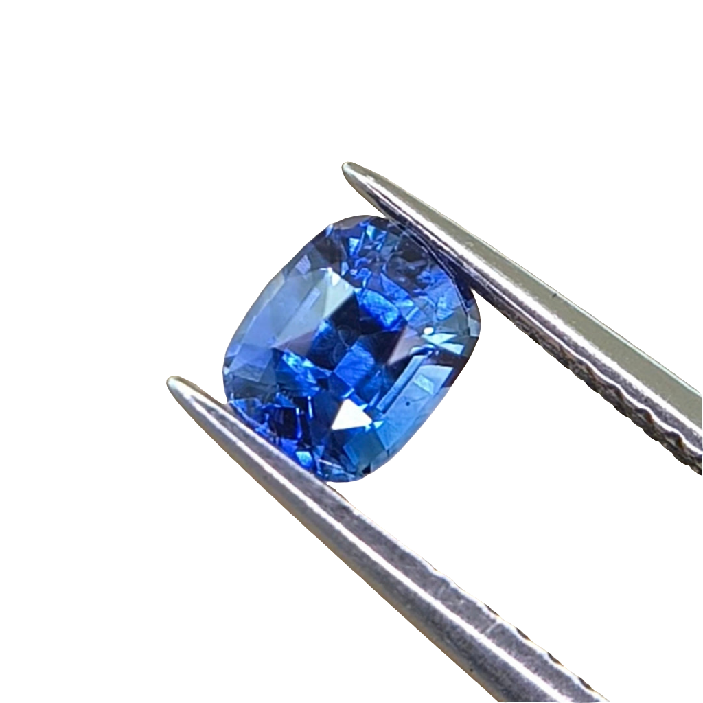 loose natural blue sapphire cushion shape