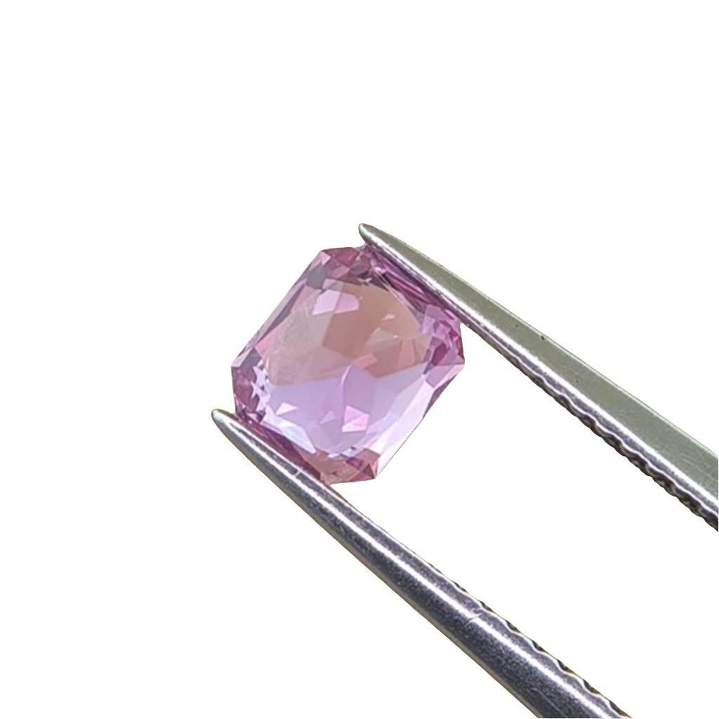 Natural loose pink sapphire radiant cut