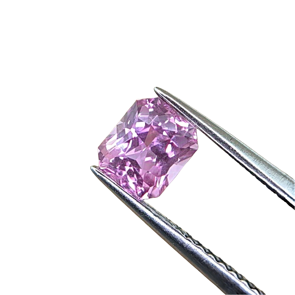 Natural loose pink sapphire radiant cut