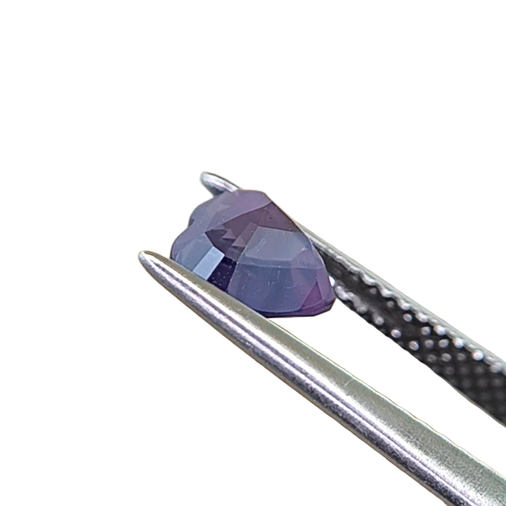Natural loose Faceted hazy purple sapphire heart shaped - Pearl Island Gem