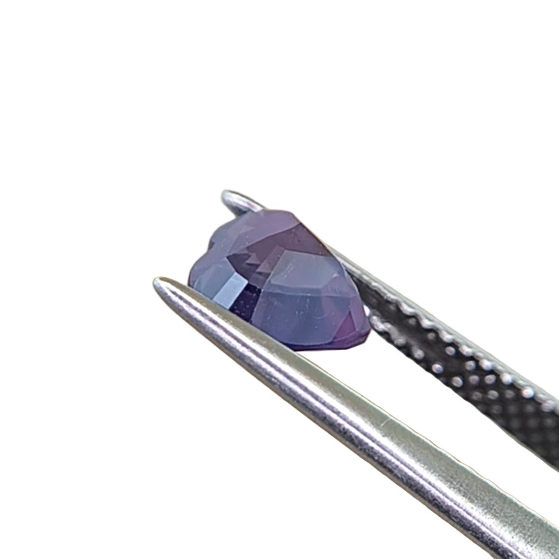 Natural loose Faceted hazy purple sapphire heart shaped - Pearl Island Gem